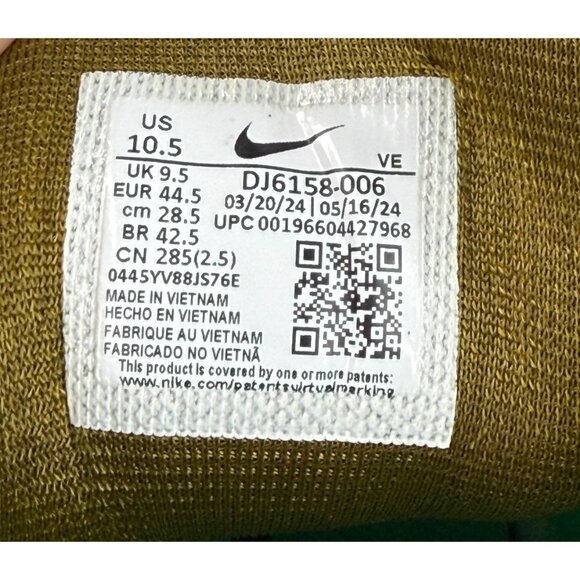 Nike Pegasus Trail 4 React Men’s Running Shoes Black Olive Green Size 10.5 - Picture 7 of 13